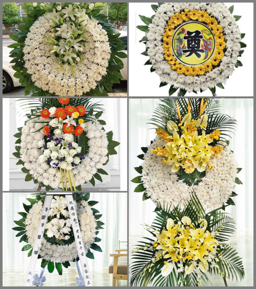 湖北黄石市阳新县浮屠镇张畈村花圈速递